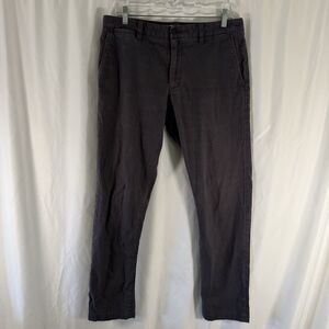 The Normal Brand Pants Mens 33x34 Blue Flat Front Cotton Blend Chino Slit Pocket